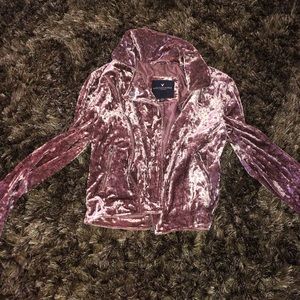 Pink velvet jacket, American Eagle